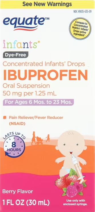 Equate infant ibuprofen 50 mg per 1.25 mL